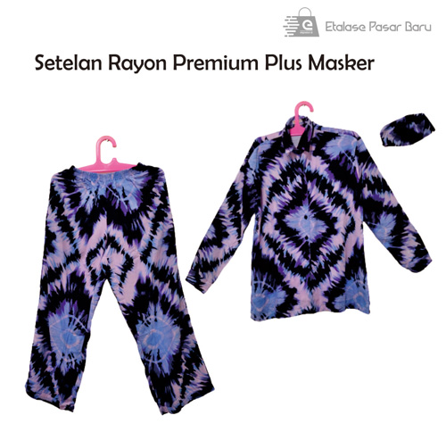 Pakaian Wanita Setelan Rayon Premium Plus Masker Gbr 2