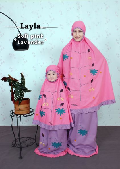 Mukena Layla Soft Pink - Lavender