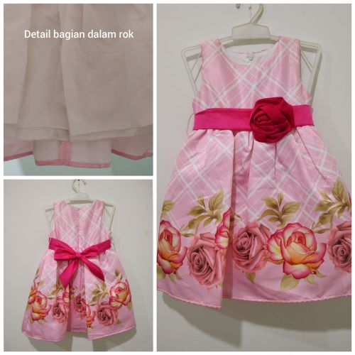 Dress Pesta Anak Petticoat Bunga