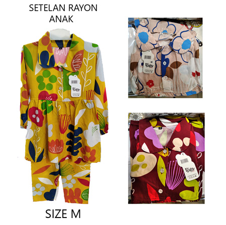 Pakaian Anak / Stelan Rayon Anak Ukuran M