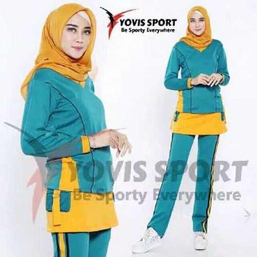 Pakaian Olahraga / Pakaian Senam Yovis Sport Polos