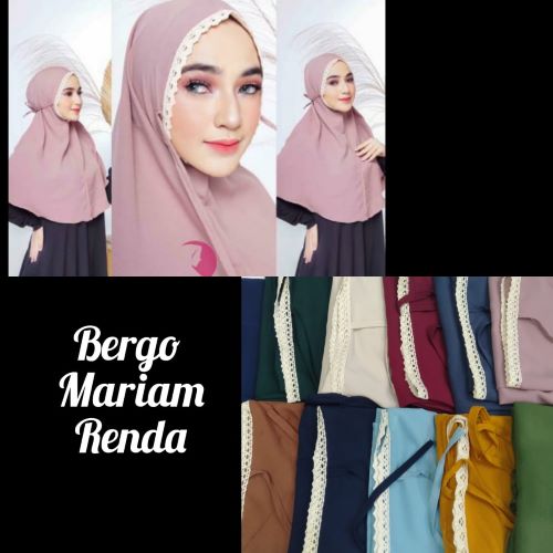 Kerudung Instan Bergo Maryam Renda Pasar Baru Online Shopee haul hijab bergo maryam termurah + giveaway 😱!! kerudung instan bergo maryam renda pasar baru online