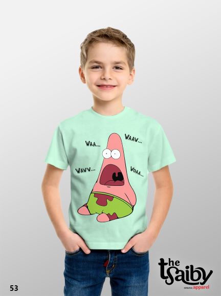 Pakaian Anak Kaos Anak Karakter Patrick &amp; Spongebob