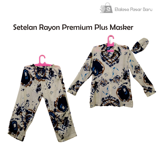 Pakaian Wanita Setelan Rayon Premium Plus Masker Gbr 5