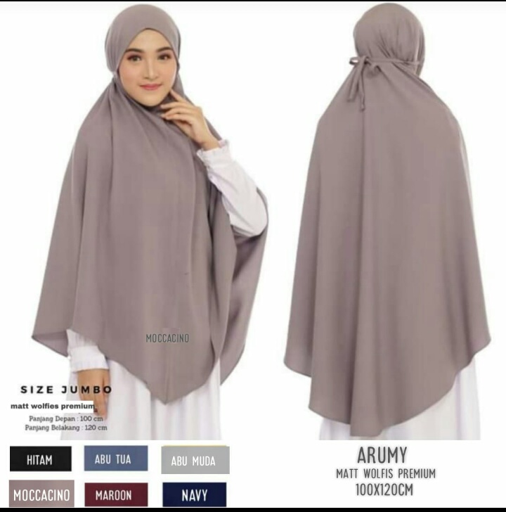 Hijab Kerudung Arumy Jumbo Wolfis Premium