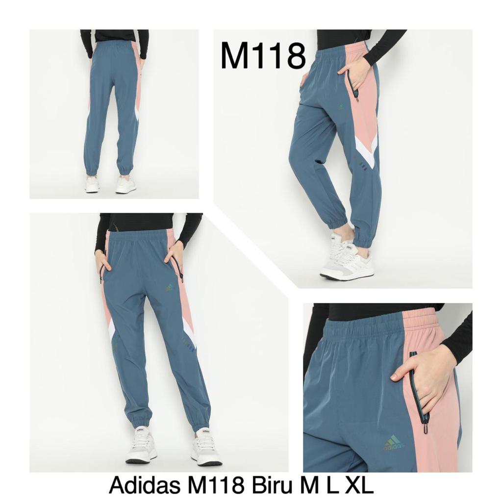 Pakaian Olahraga Celana Jogger Ladies Parasut Micro Adidas M118