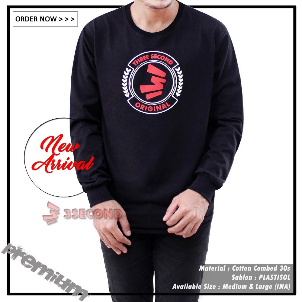 Kaos Oblong Pria Lengan Panjang