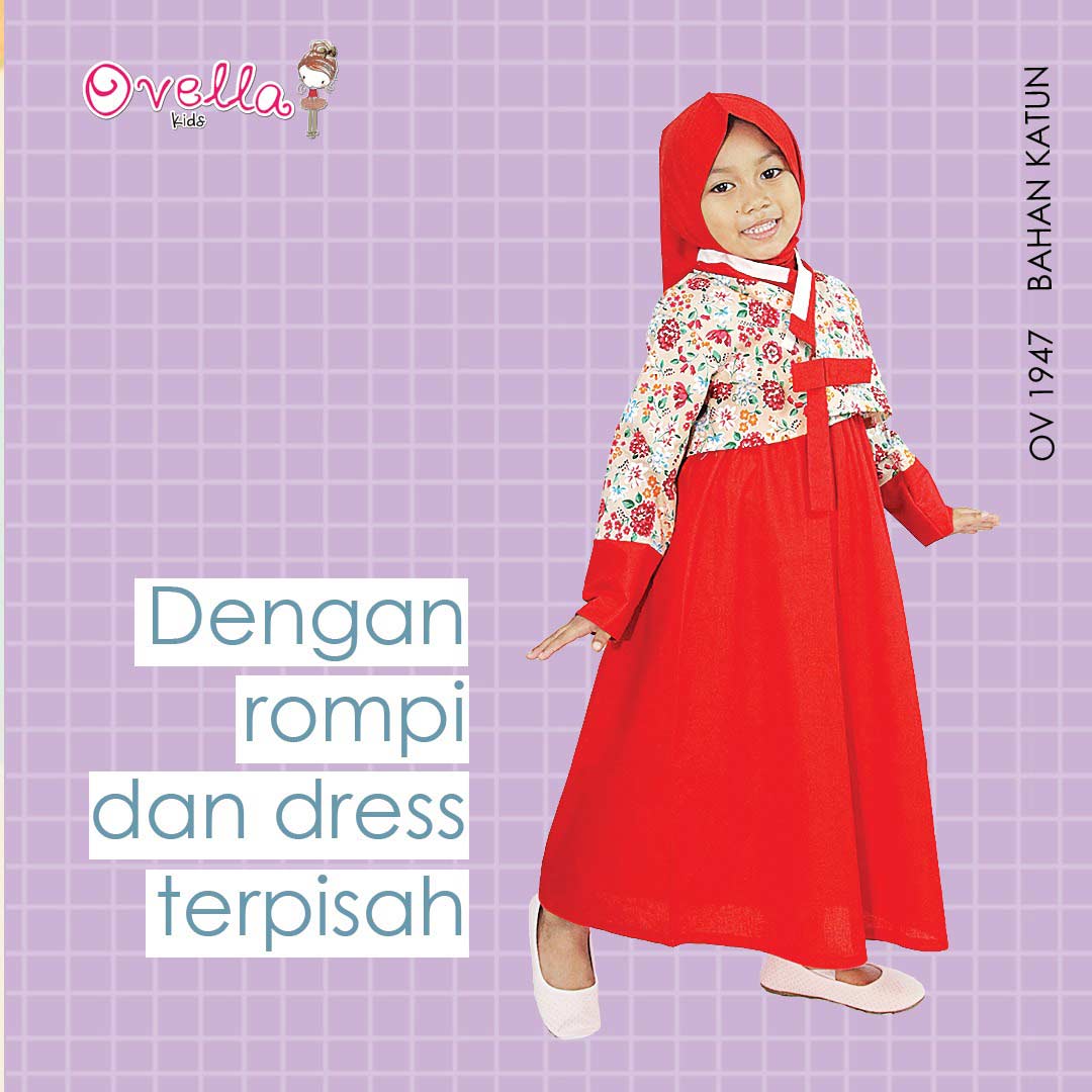 Baju Muslim Anak Ovella 2 in 1 ( Floren )