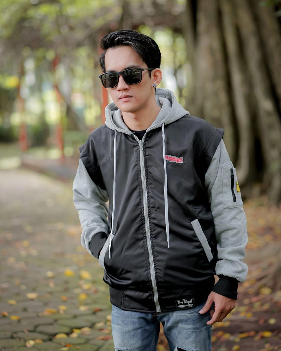 Jaket Bomber Hoodie Ori BJL Kombinasi