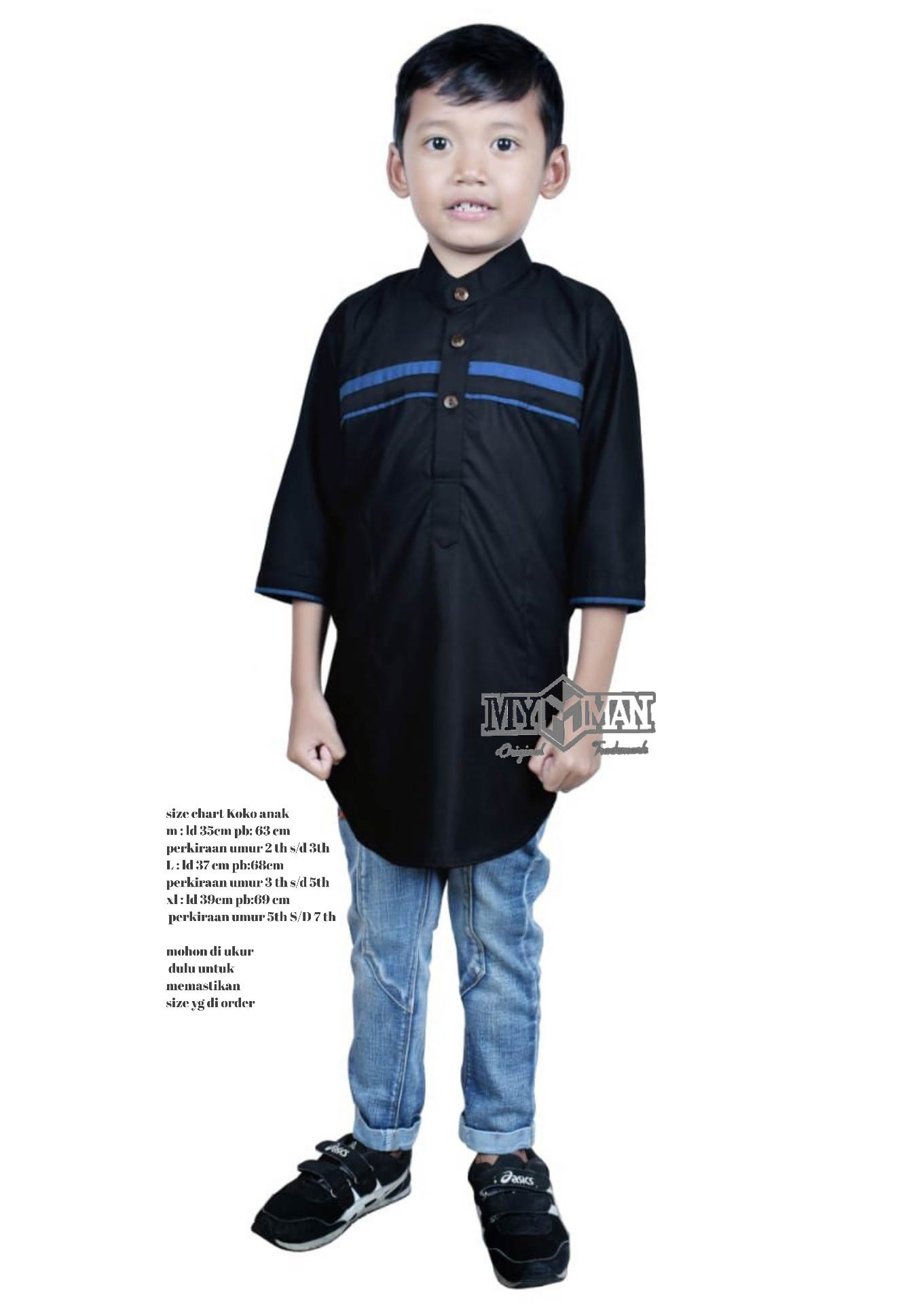 Baju Koko / Kurta Anak Lengan 3/4