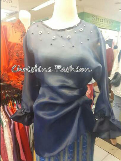 Atasan / Blouse Organza Kerut Manik