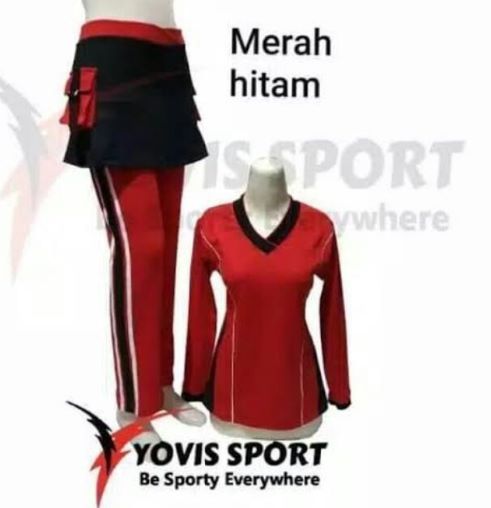Pakaian Olahraga / Pakaian Senam Yovis Sport Polos