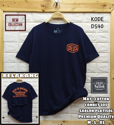 Pakaian Pria Kaos Oblong Katun Kombed 30s Gbr2