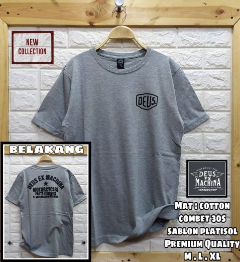 Pakaian Pria Kaos Oblong Katun Kombed 30s Gbr2