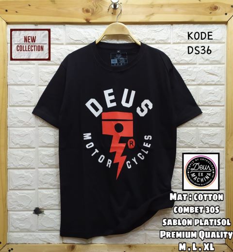 Pakaian Pria Kaos Oblong Katun Kombed 30s Gbr4