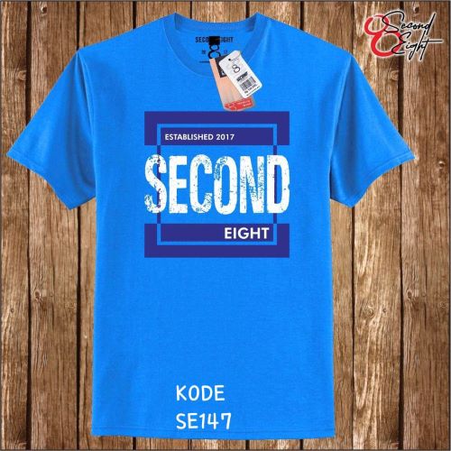 Pakaian Pria Kaos Oblong Katun Kombed 30s Second Eight Gbr 4