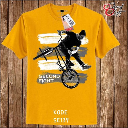 Pakaian Pria Kaos Oblong Katun Kombed 30s Second Eight Gbr 4