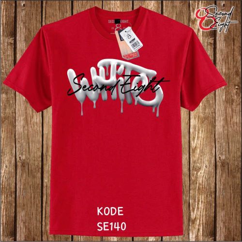 Pakaian Pria Kaos Oblong Katun Combad 30s Second Eight Gbr 5