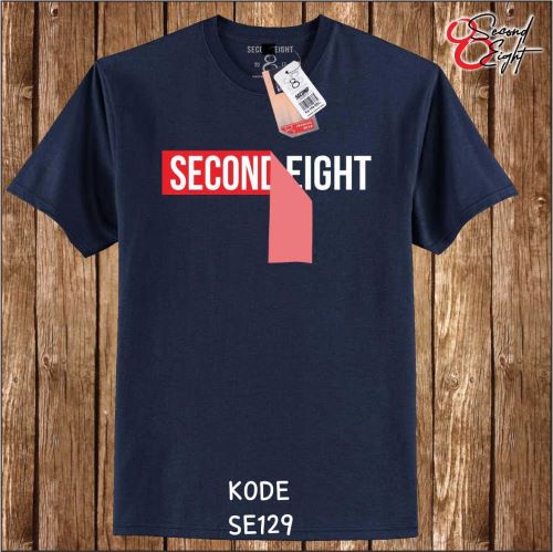 Pakaian Pria Kaos Oblong Katun Combad 30s Second Eight Gbr 5