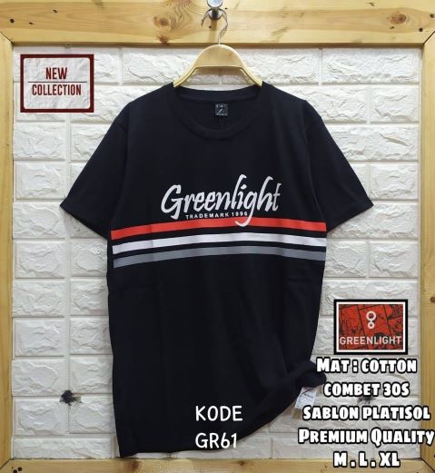 Atasan Kaos Oblong Pria Greenlight Kode GR60