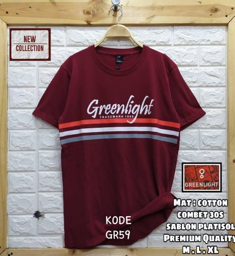 Atasan Kaos Oblong Pria Greenlight Kode GR60