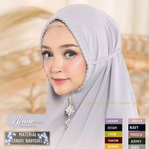 Hijab Kerudung Nirina Syar'i Size L Matt Baby Doll