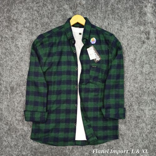 Pakaian Pria Kemeja Flanel Import Gbr 1