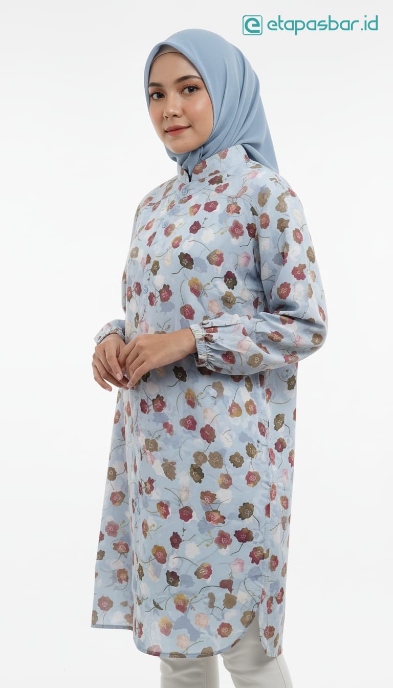 Tunik Bunga Kecil - Biru