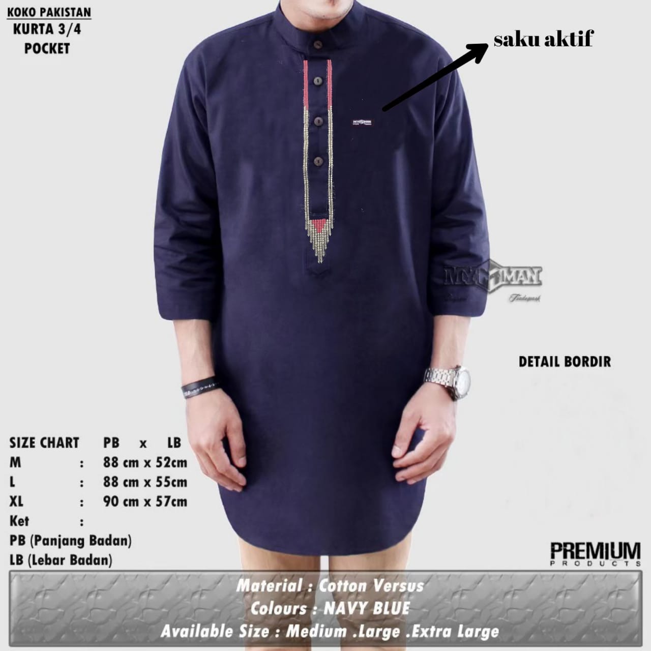 Koko Pakistan Kurta 3/4