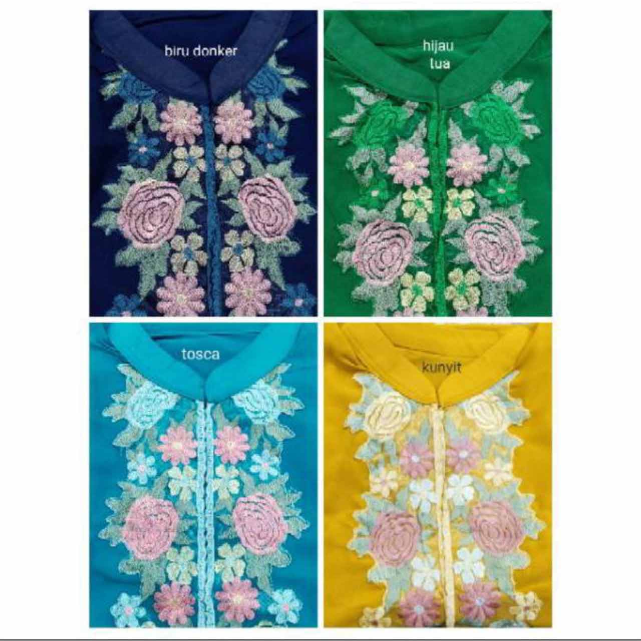 Kebaya Ceruty Bordir Bunga Mawar