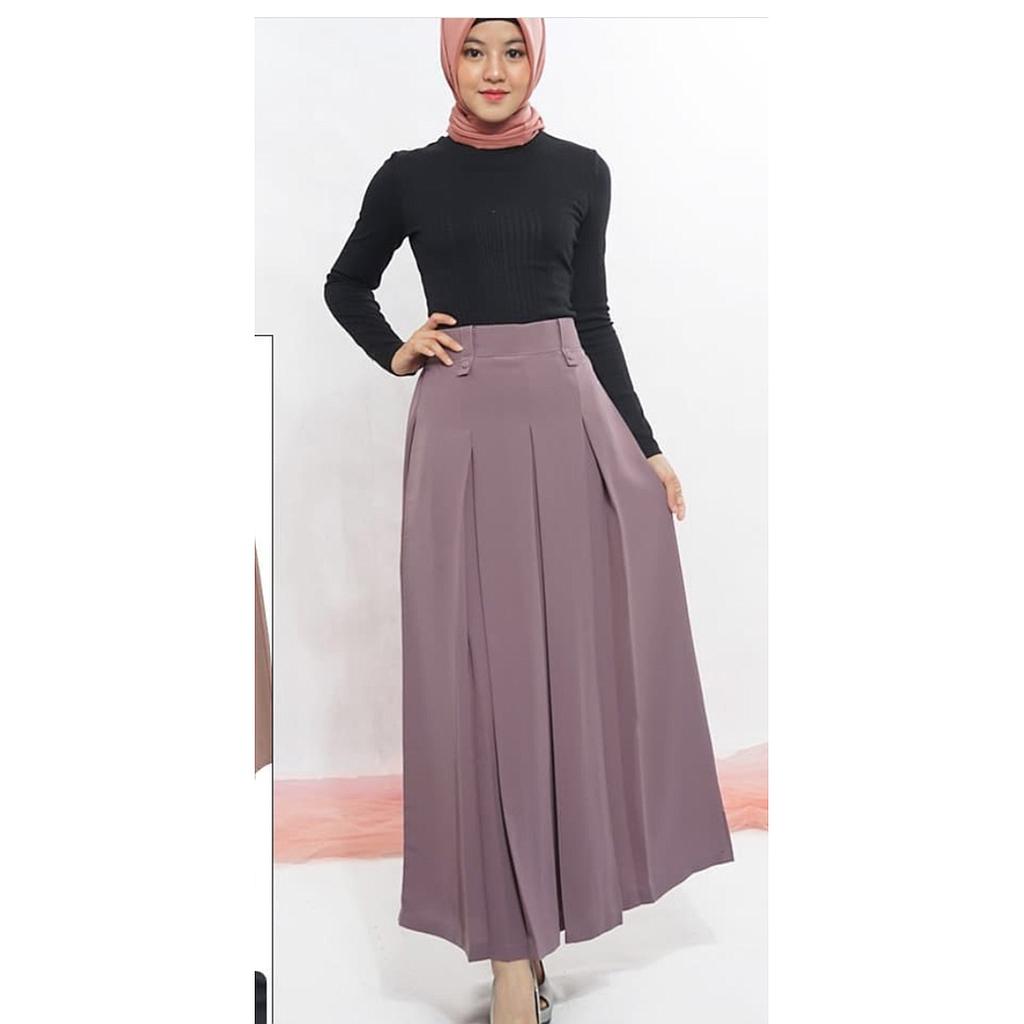 Celana Kulot Wanita Rempel Tengah