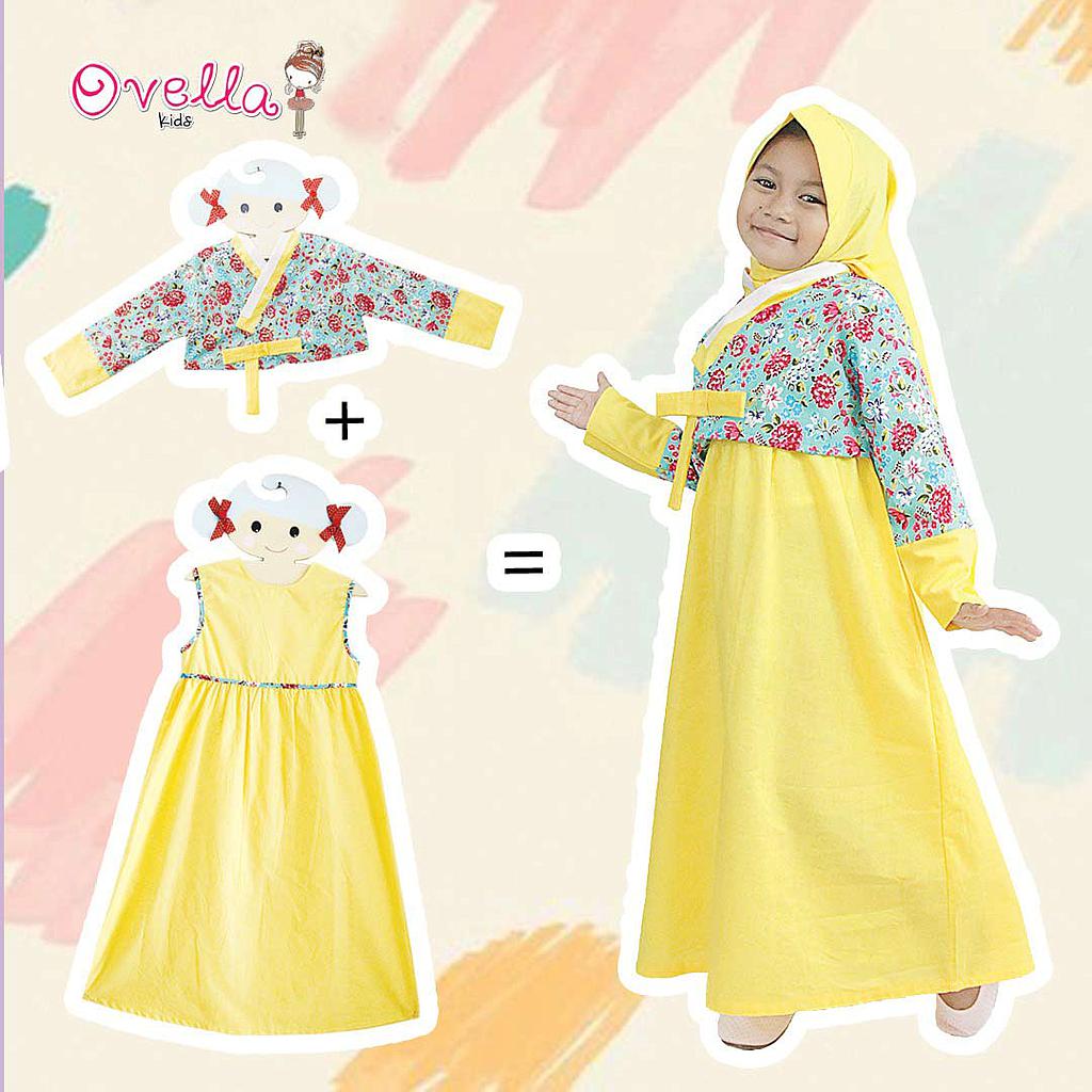 Baju Muslim Anak Ovella 3 in 1 ( Floren )