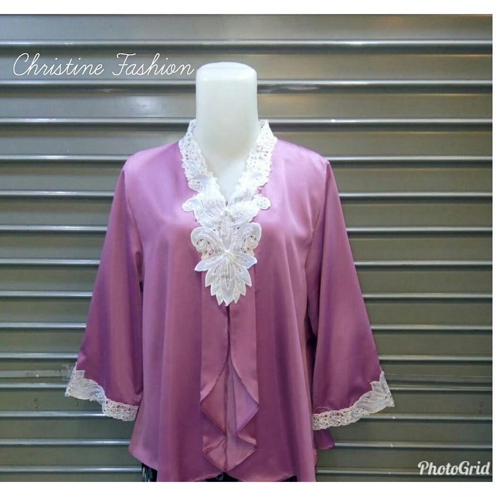 Atasan / Blouse Aplikasi Bordir Tulip 1