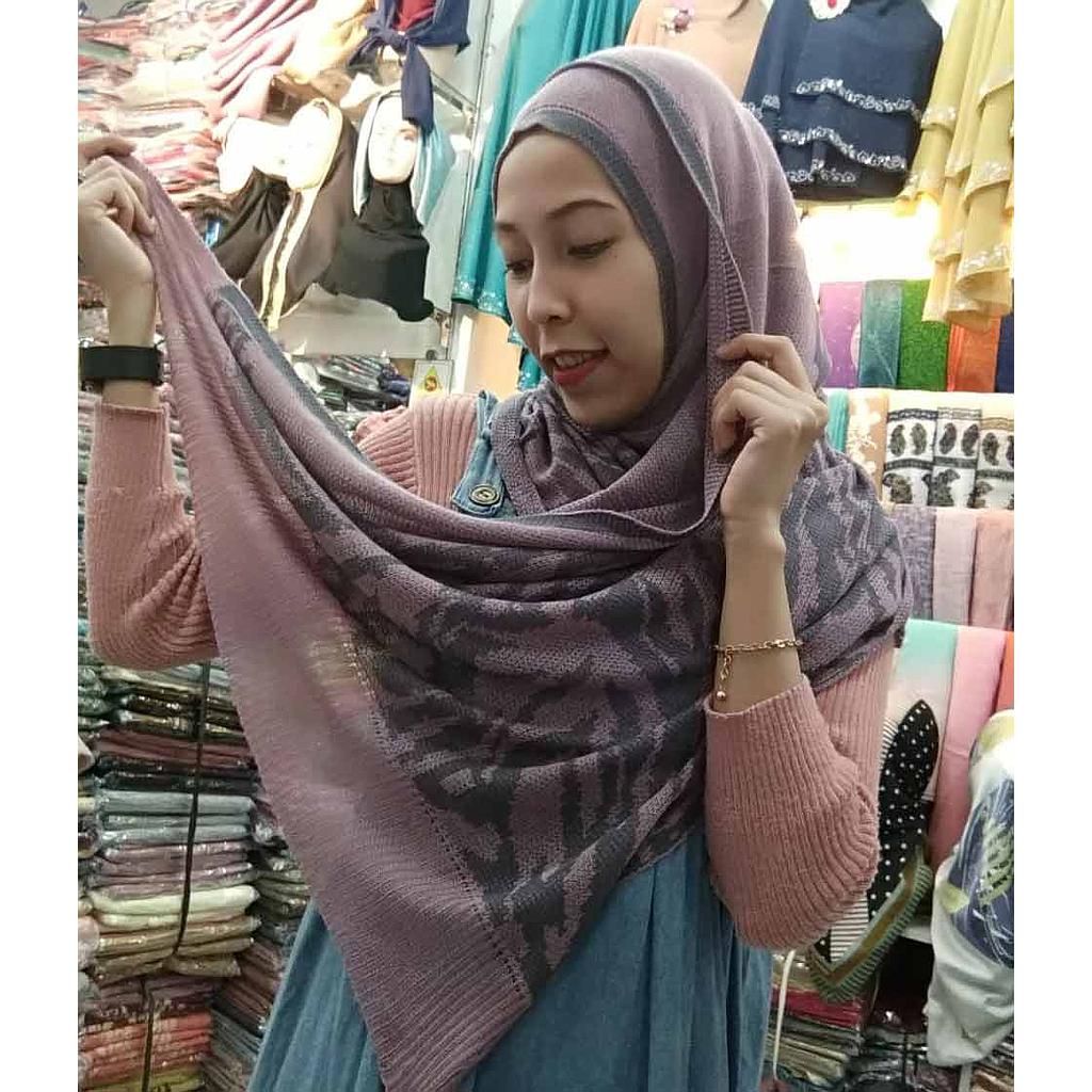 Kerudung  Pashmina Instan Knit/Rajut