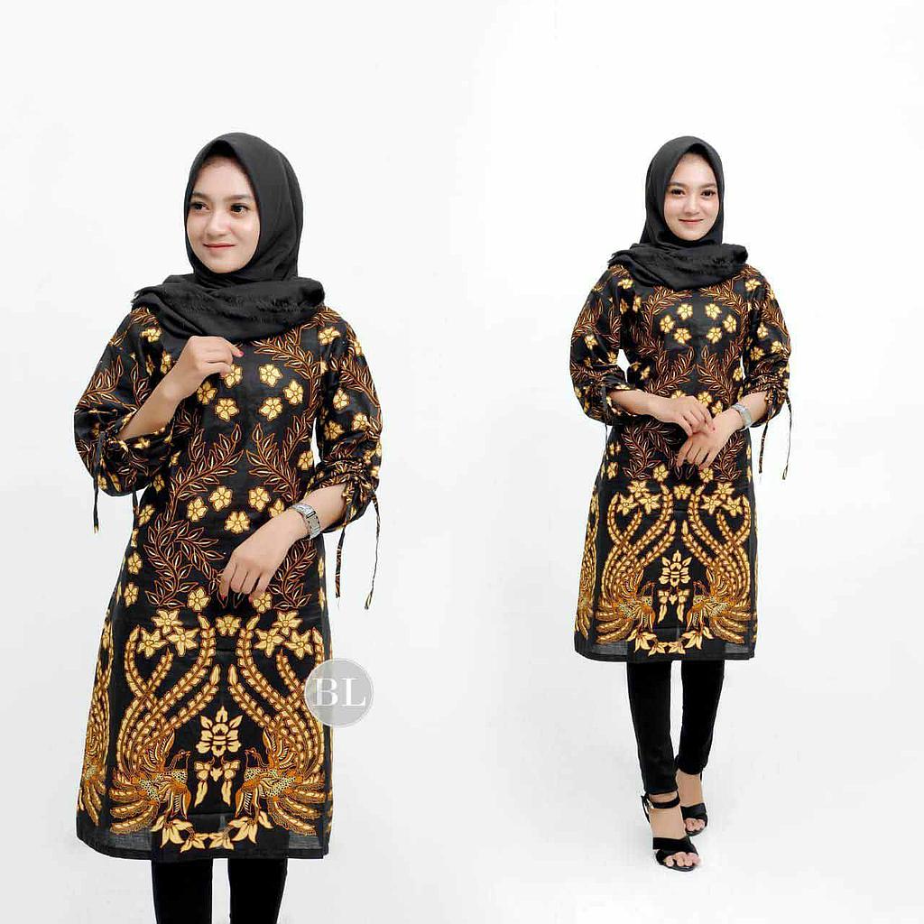 Atasan Tunik Batik Arwana Serut Tangan