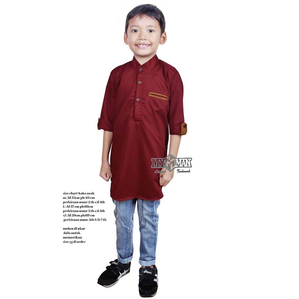 Baju Koko / Kurta Anak Lengan 3/4