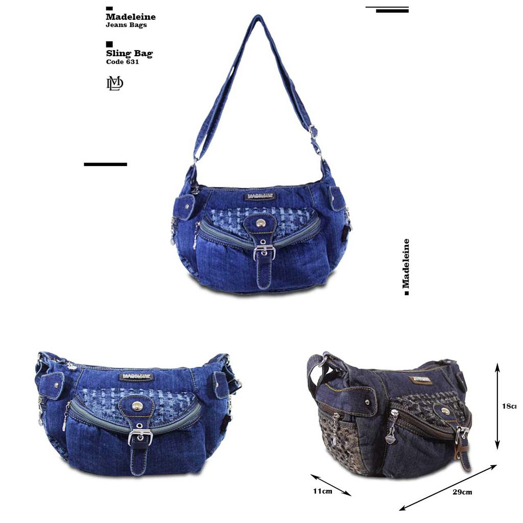 Tas Selempang Jeans Madeleine Kode 631