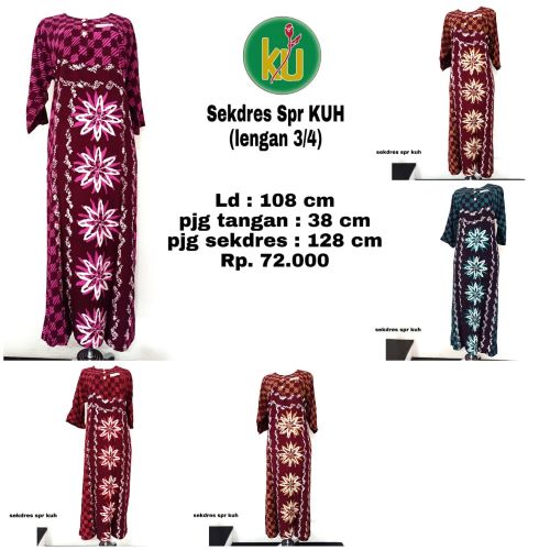 Batik Kencana Ungu / Sekdres Spr KUH Lengan 3/4