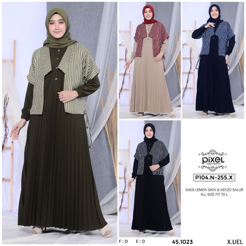 Gamis Kaos Lemon Skin &amp; Kenzo Salur