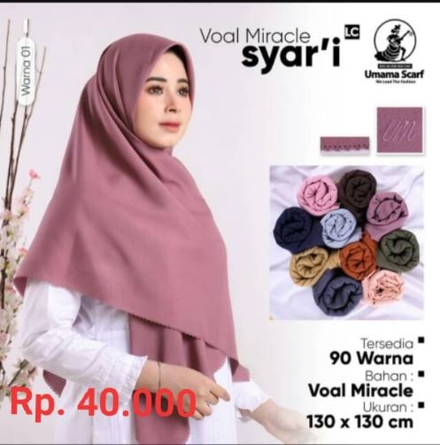 Kerudung Voal Miracel Syar'i