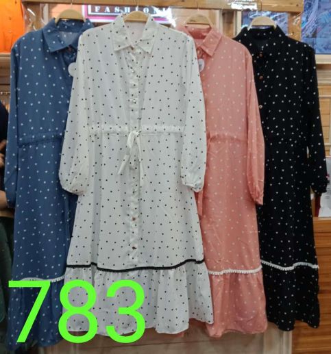 Atasan Tunik Renda Wolfis Polka Planet Fashion Seri 783