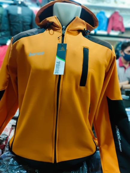 Jaket Bonca Kuning Variasi Hitam