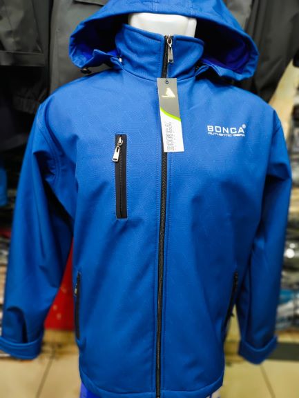 Jaket Hoodie Bonca Biru Polos