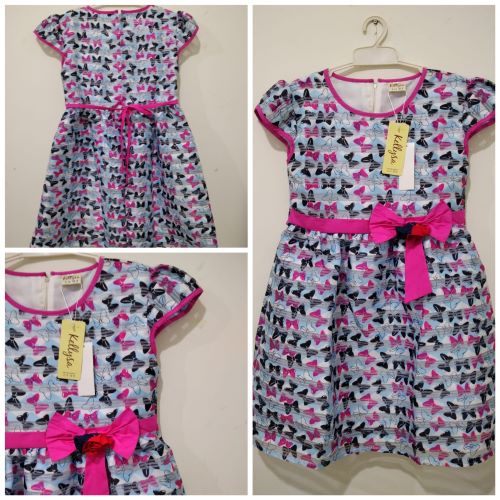 Dres Pesta Anak Motif Pita Pita