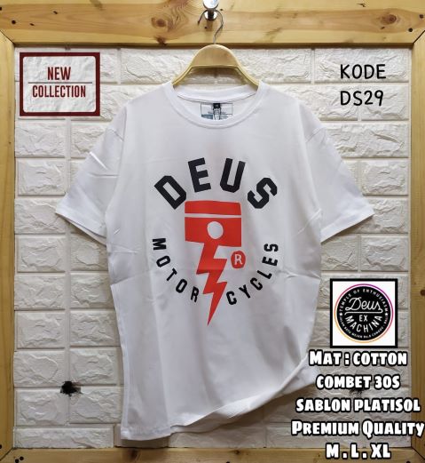 Pakaian Pria Kaos Oblong Katun Kombed 30s Gbr4