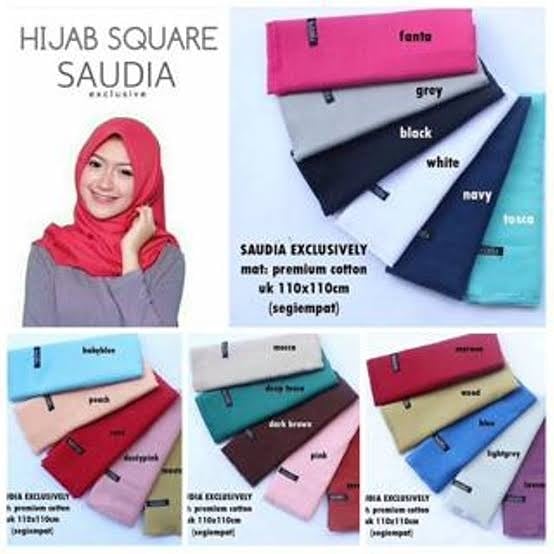 Kerudung Segi Empat Saudia