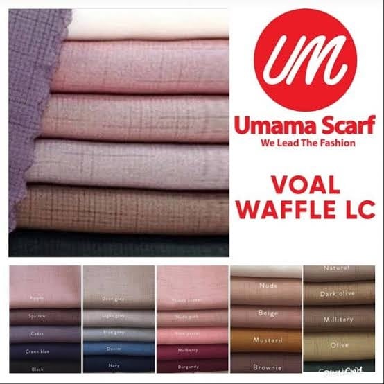 Kerudung Segi Empat Umama Scarf Voal Waffle LC