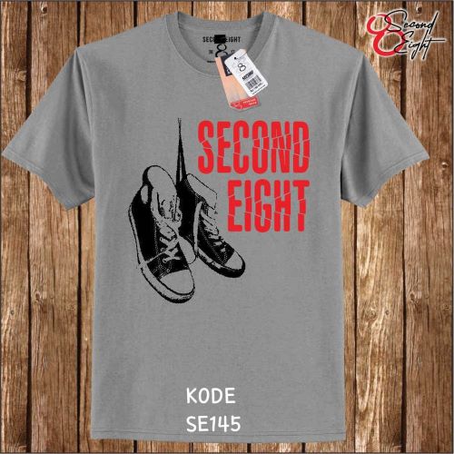 Pakaian Pria Kaos Oblong Katun Kombed 30s Second Eight Gbr 4