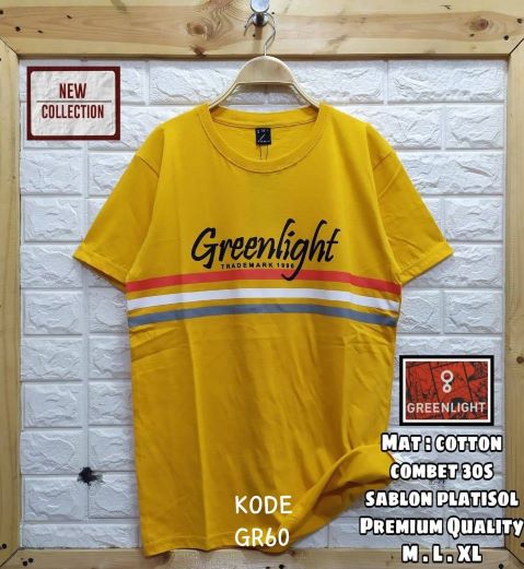 Atasan Kaos Oblong Pria Greenlight Kode GR60