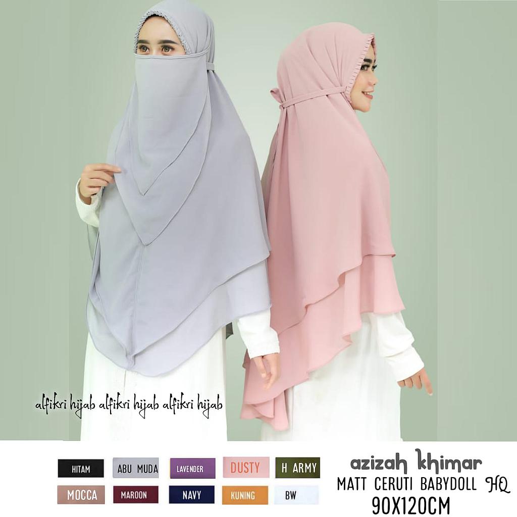 Hijab Kerudung Azizah Khimar Ceruty Babydoll
